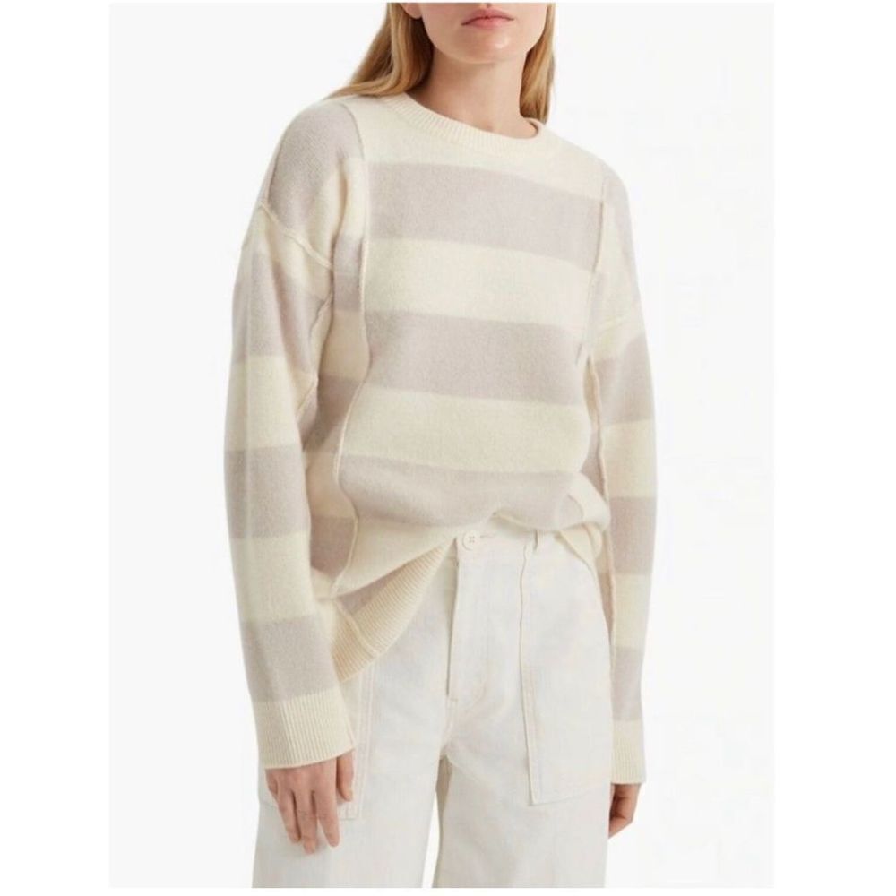 Club‎ Monaco Boiled Cashmere Striped Oversized Sweater size XS